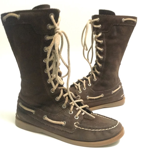 Womans Sperrys Top-Sider Suede Leather Boots - Picture 2 of 8